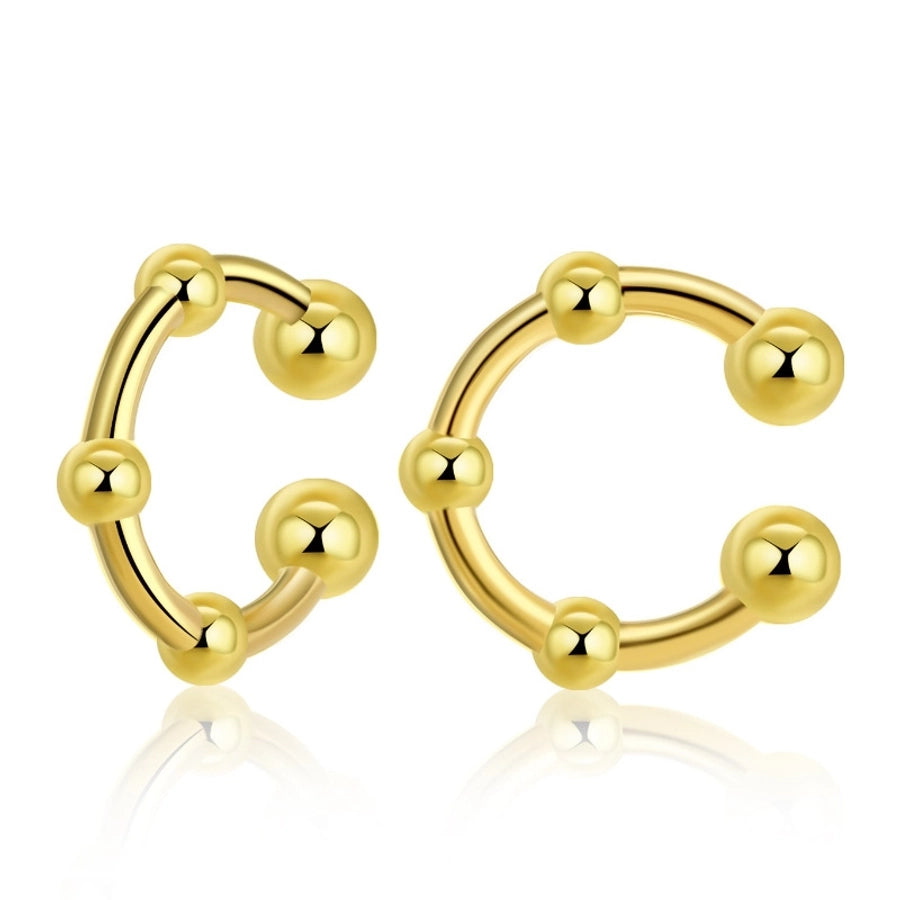 1 Pair Simple Style Commute Geometric Copper Ear Cuffs