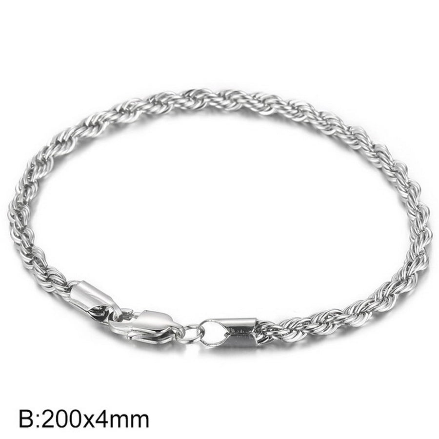 Elegant Simple Style Streetwear Twist 304 Stainless Steel 18K Gold Plated Unisex Bracelets