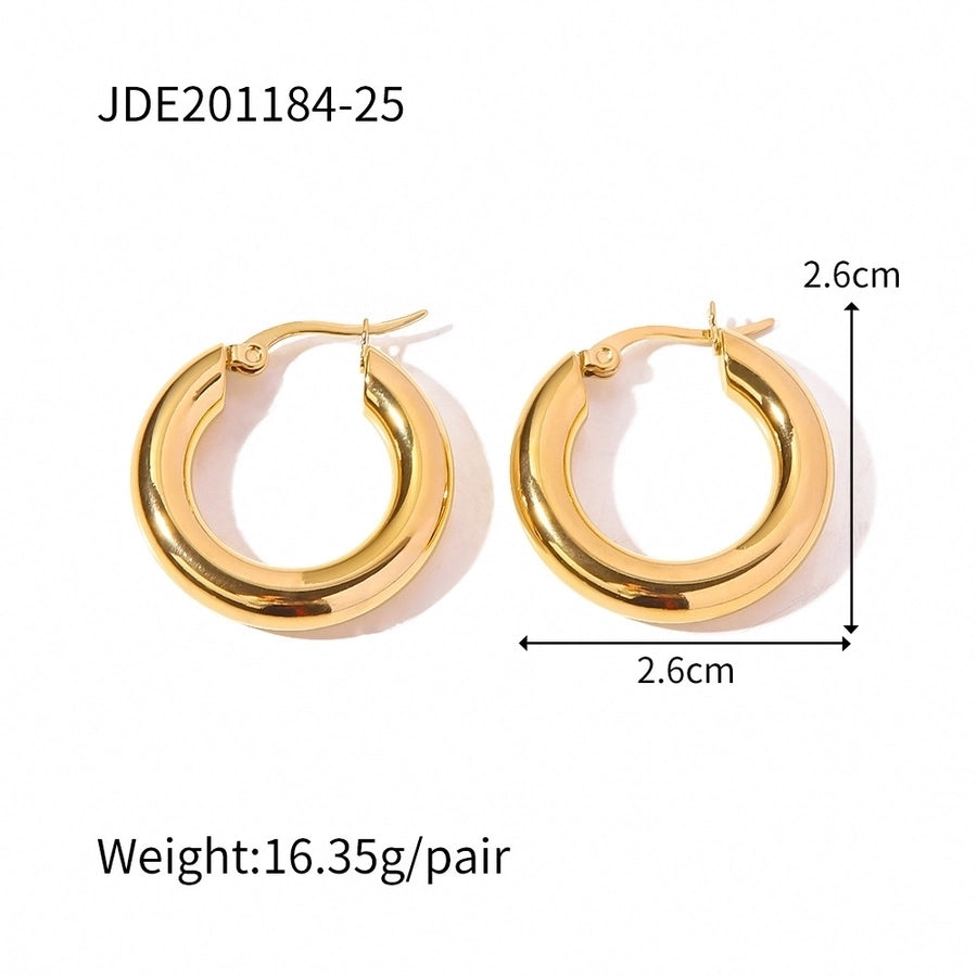 1 Pair Retro Simple Style Geometric Plating 304 Stainless Steel Earrings Ear Studs