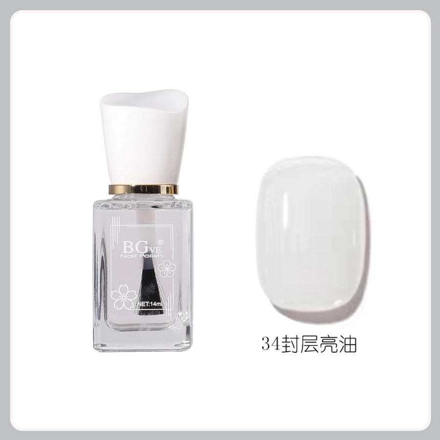 Bgve Nail Polish Long-lasting Quick-drying Transparent Nude Color Jelly Pink   Whitening Oil-based Nail Polish