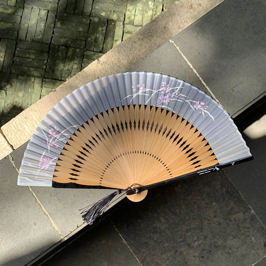 Portable Folding Gradient Fan Dance Dress Hanfu Photography Props Classical Chinese Cheongsam Morning Gown Easy Carry