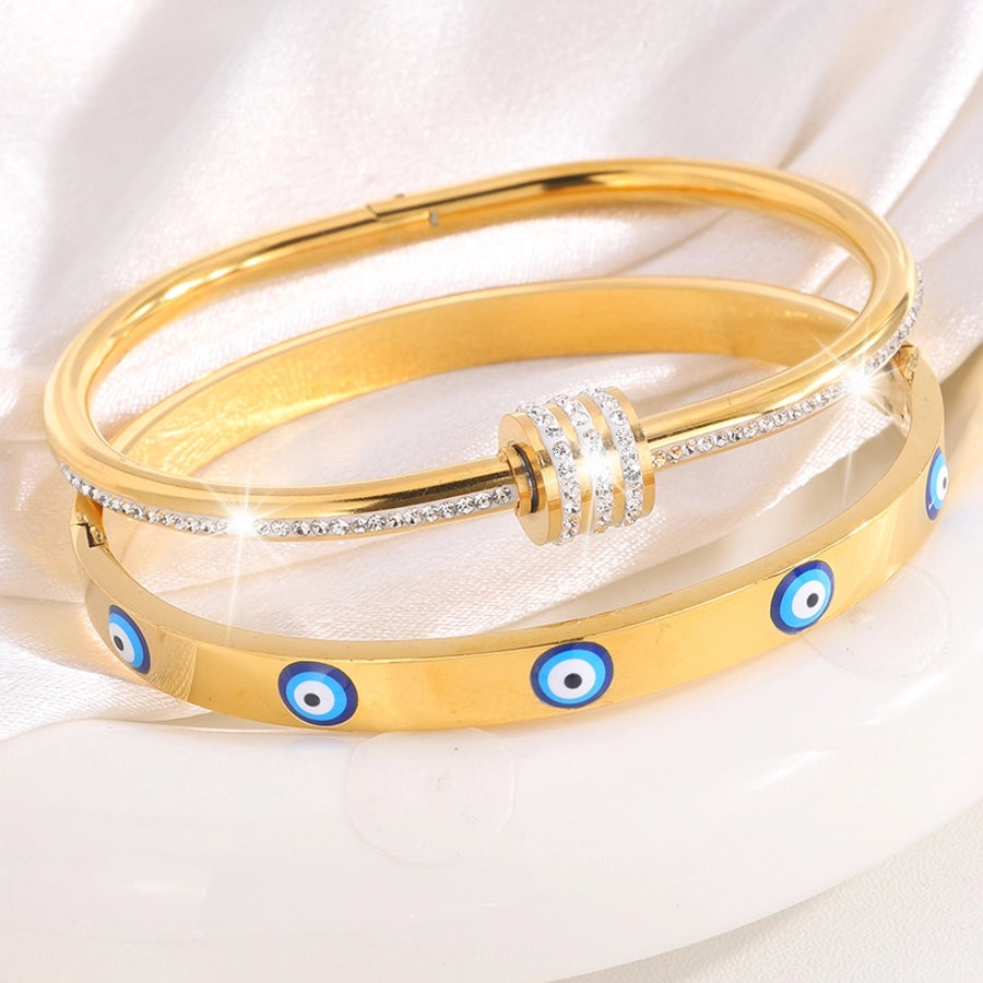 Elegant French Style Classic Style Eye 304 Stainless Steel Bangle In Bulk