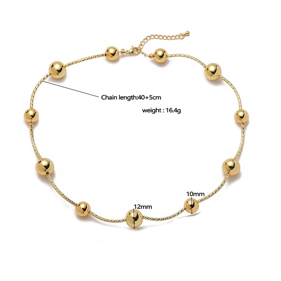 Copper 18K Gold Plated Plating Geometric Bracelets Necklace