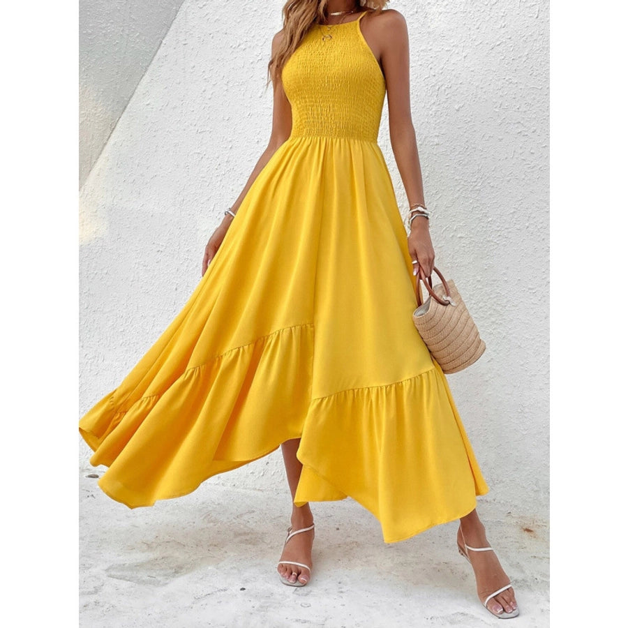 Women's Strap Dress Streetwear Strap Sleeveless Solid Color Midi Dress Holiday