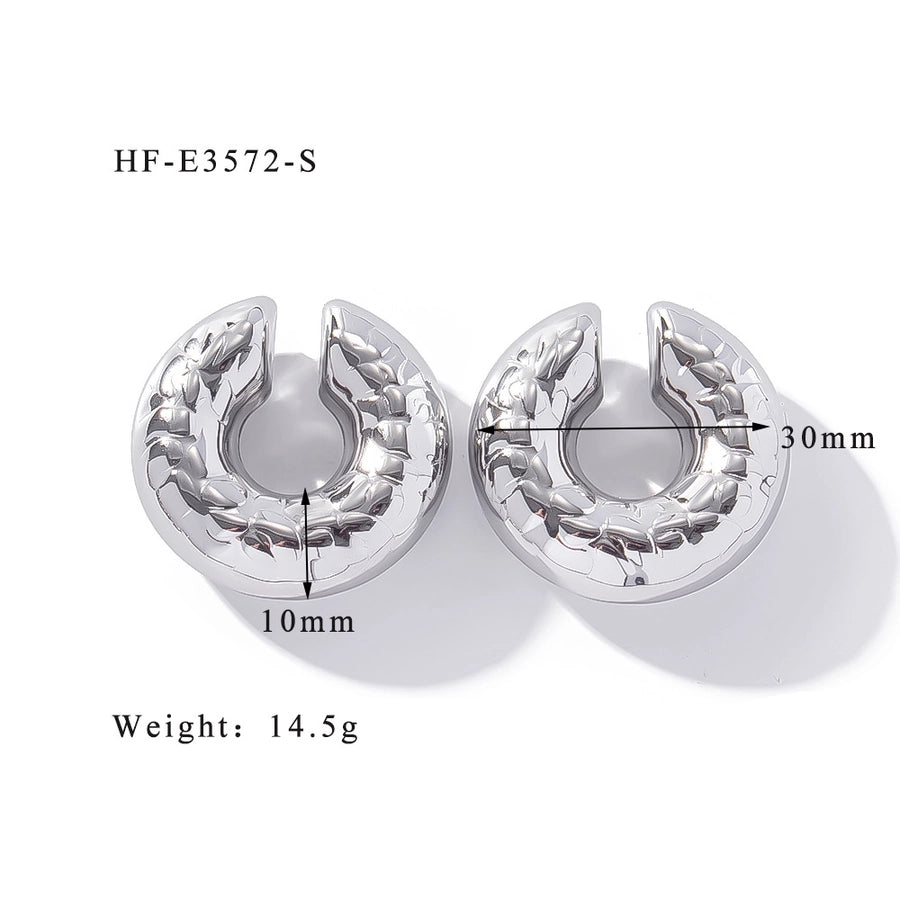 1 Piece Simple Style Classic Style Solid Color Plating 304 Stainless Steel Ear Cuffs