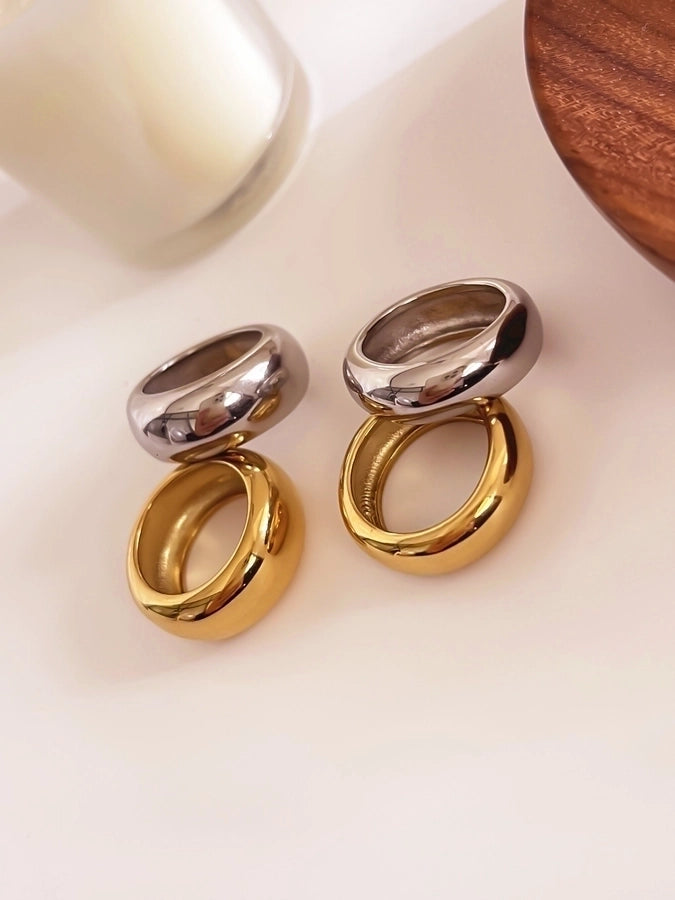 Jewelry IG Style Nordic Style Geometric 316L Stainless Steel  18K Gold Plated Rings