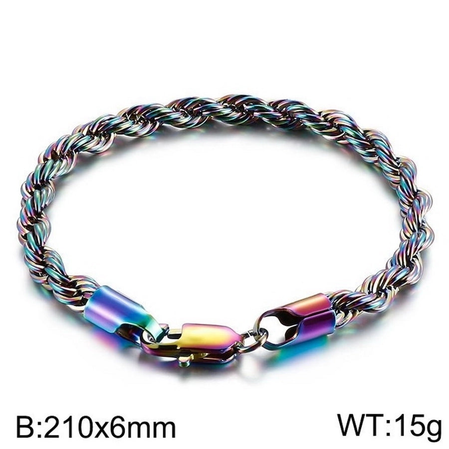 Elegant Simple Style Streetwear Twist 304 Stainless Steel 18K Gold Plated Unisex Bracelets