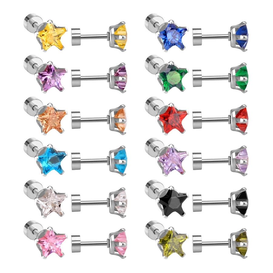 1 Set Casual Elegant Simple Style Geometric Plating 304 Stainless Steel Zircon Ear Studs