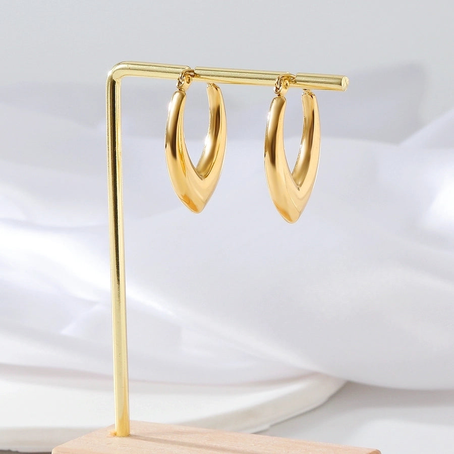 1 Pair Casual Elegant Commute Geometric 316 Stainless Steel  18K Gold Plated Earrings