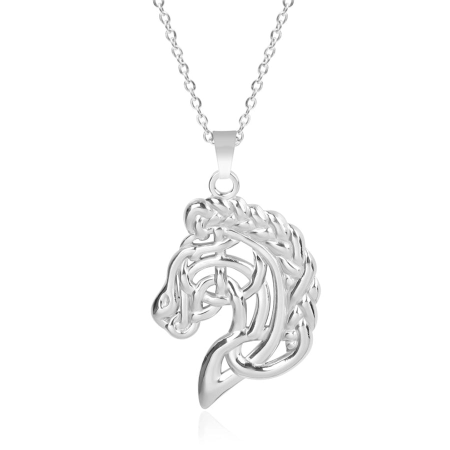 Jewelry IG Style Simple Style Horse 304 Stainless Steel 18K Gold Plated Hollow Out Pendant Necklace Necklace Pendant