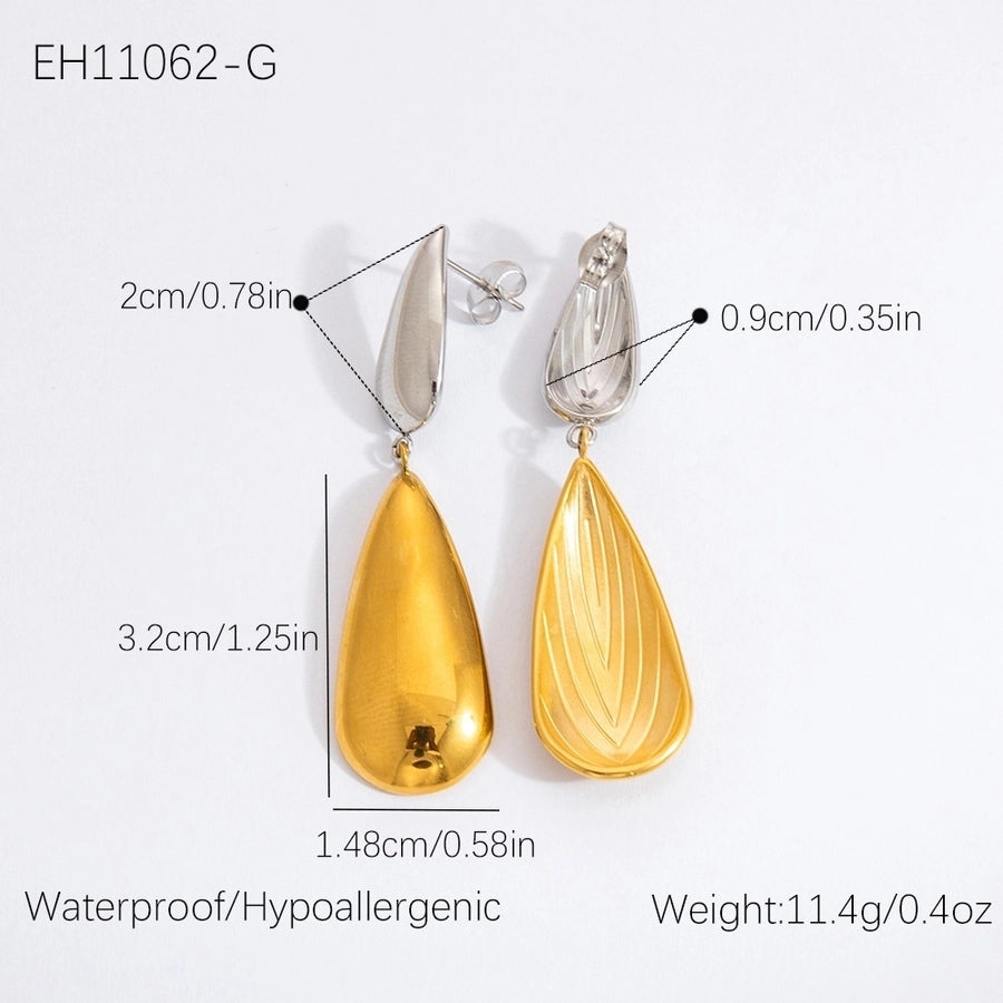 Jewelry Retro Simple Style Flower 304 Stainless Steel Plating Earrings Necklace