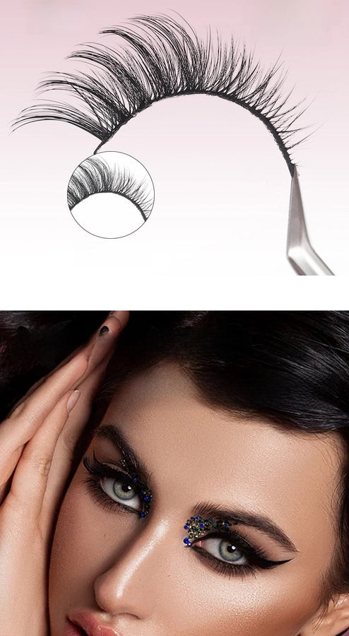 Fox System Slanting False Eyelashes Soft Comfortable Natural Dense European Style One-piece Black Stem False Eyelashes