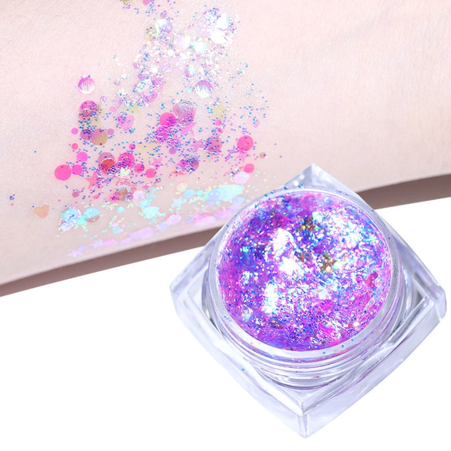 Colorful Glitter Glossy Sequin Nail Art Eye Makeup No Glue Needed Lolita Cosplay Performance Makeup Internet Celebrity Style