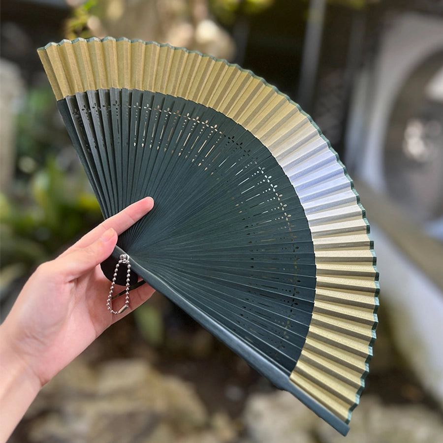 Portable Folding Gradient Fan Dance Dress Hanfu Photography Props Classical Chinese Cheongsam Morning Gown Easy Carry