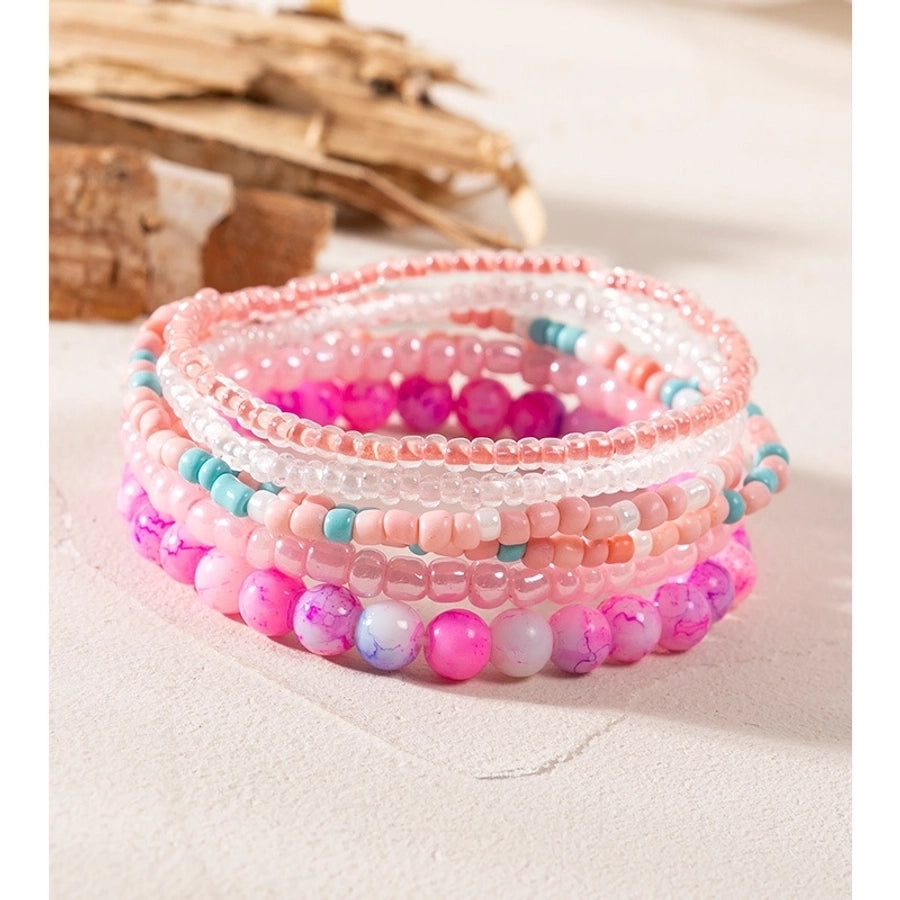 bohemian geometric mixed materials beaded artificial pearls shell bracelets