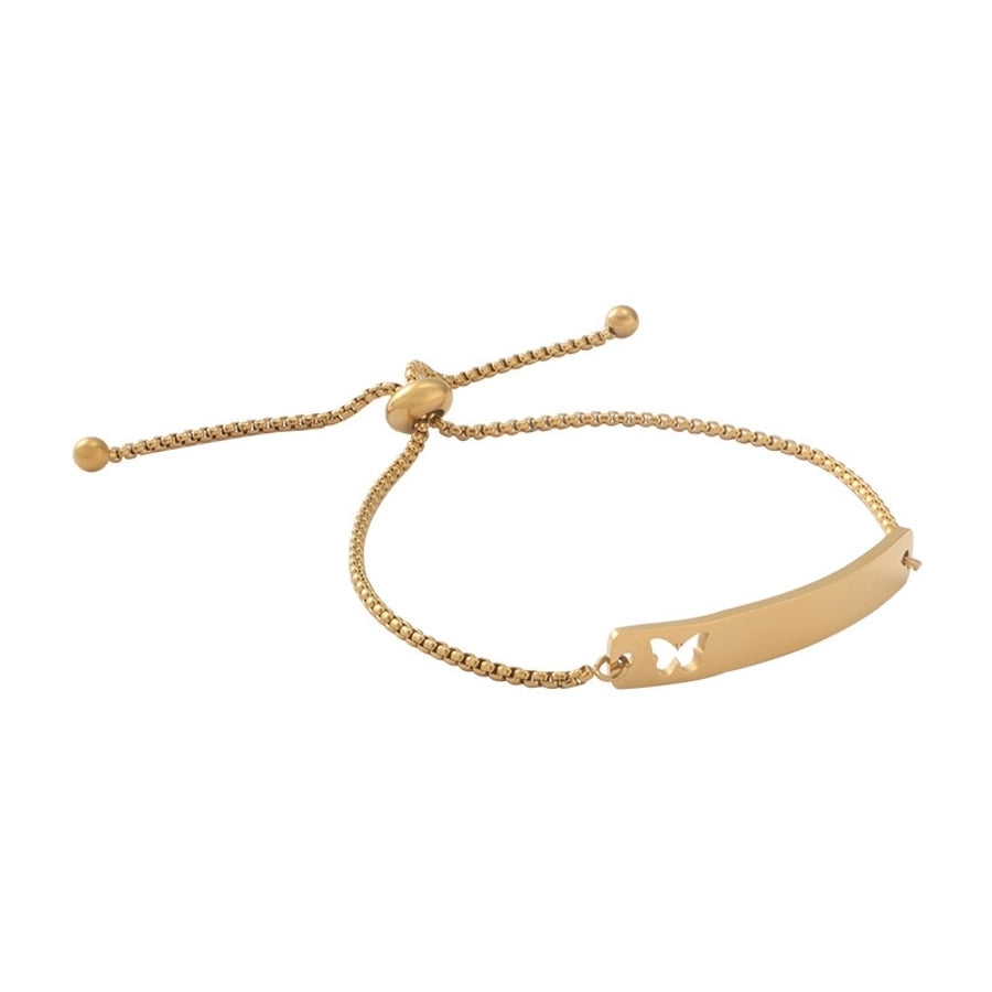 Simple Style Butterfly Titanium Steel 18K Gold Plated None Bracelets In Bulk - CEJEW