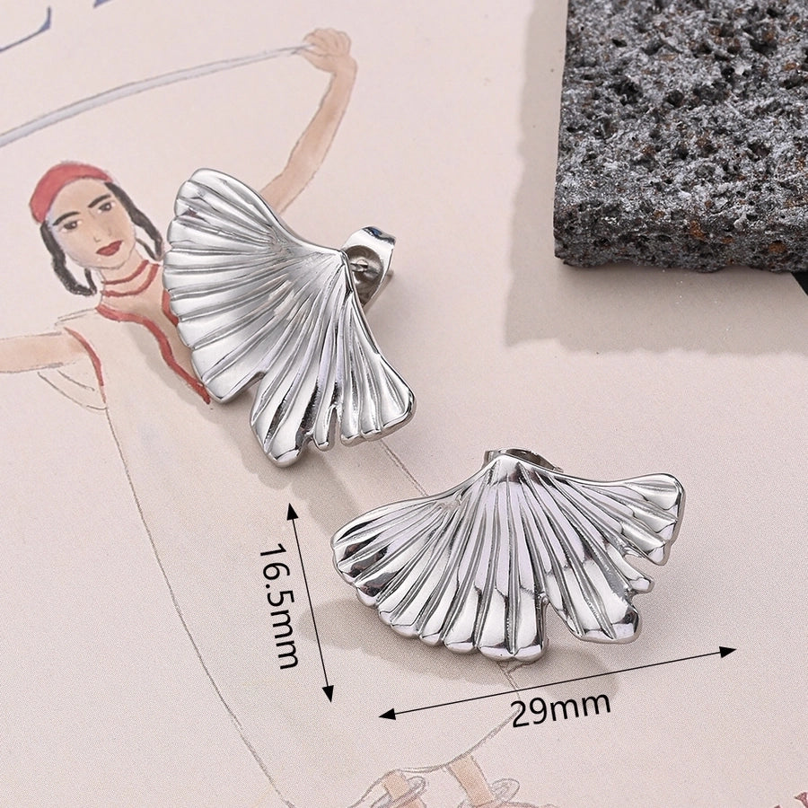 1 Pair/Package Modern Style Simple Style Irregular Stripe Handmade Polishing Three-dimensional 304 Stainless Steel Ear Studs