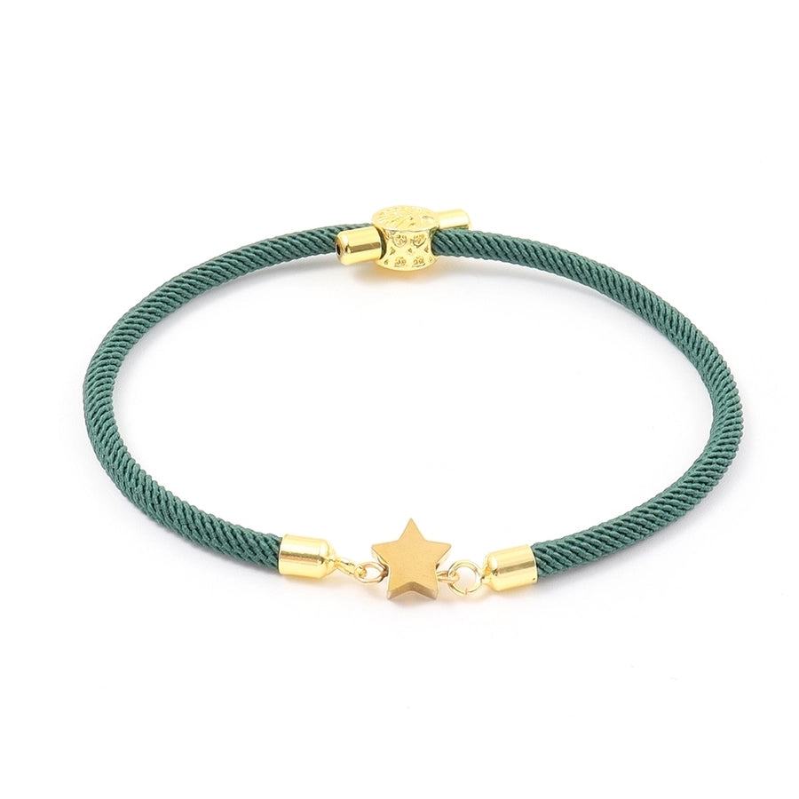 Elegant Simple Style Classic Style Star 304 Stainless Steel Nylon Twisted Rope Chain Bracelets In Bulk