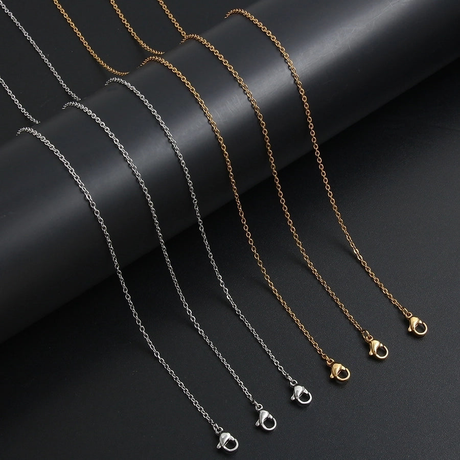 Jewelry Hip-Hop Simple Style Solid Color 304 Stainless Steel Plating Necklace