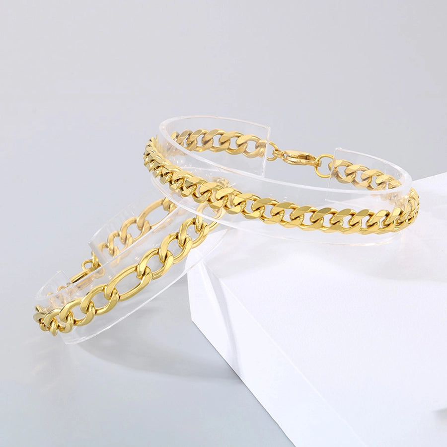 Simple Style Geometric 304 Stainless Steel 18K Gold Plated Unisex Bracelets