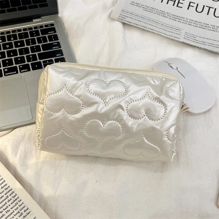 Streetwear Solid Color pu Square Makeup Bags