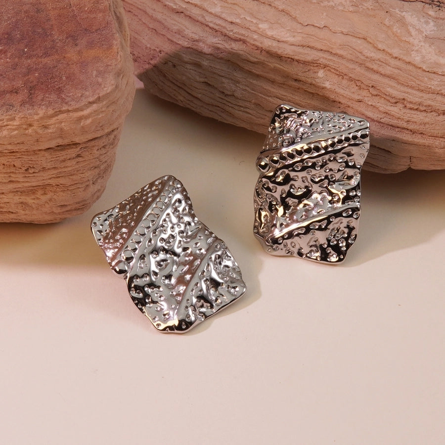 1 Pair Vintage Style Novelty Tropical Geometric 304 Stainless Steel Imitation Gold  Ear Studs