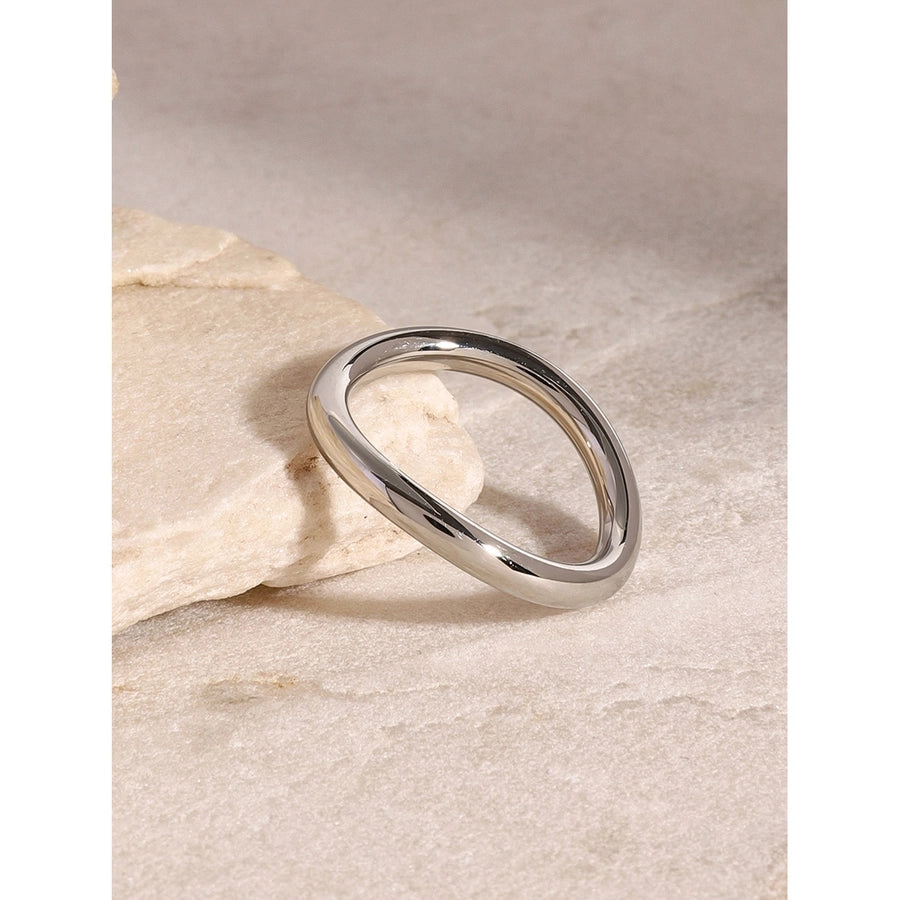 Jewelry Simple Style Classic Style Solid Color 304 Stainless Steel Rings