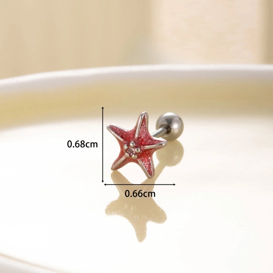 1 Piece Casual Classic Style Starfish Copper Copper Earrings