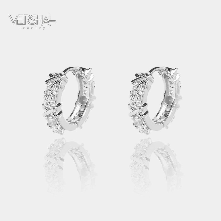 1 Pair Vacation Simple Style Solid Color Inlay Copper Zircon Earrings