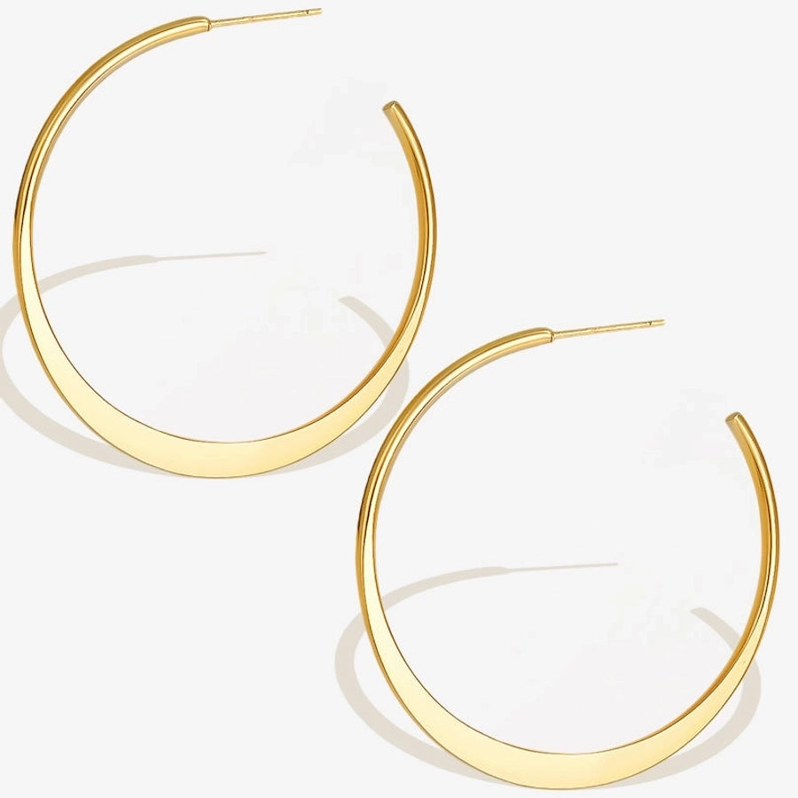 1 Pair Casual Simple Style Streetwear Solid Color Irregular Plating 304 Stainless Steel Earrings