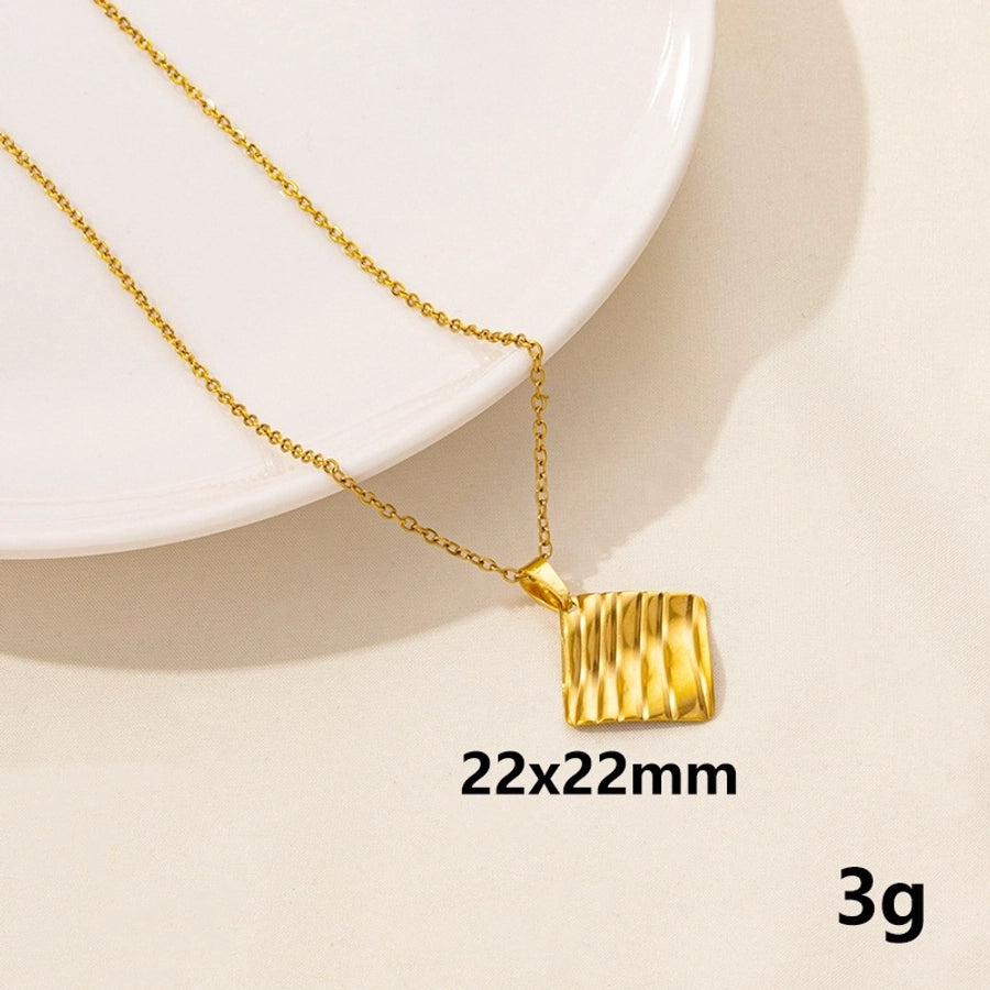 Jewelry Simple Style Infinity Shell 304 Stainless Steel Chain Pendant Necklace