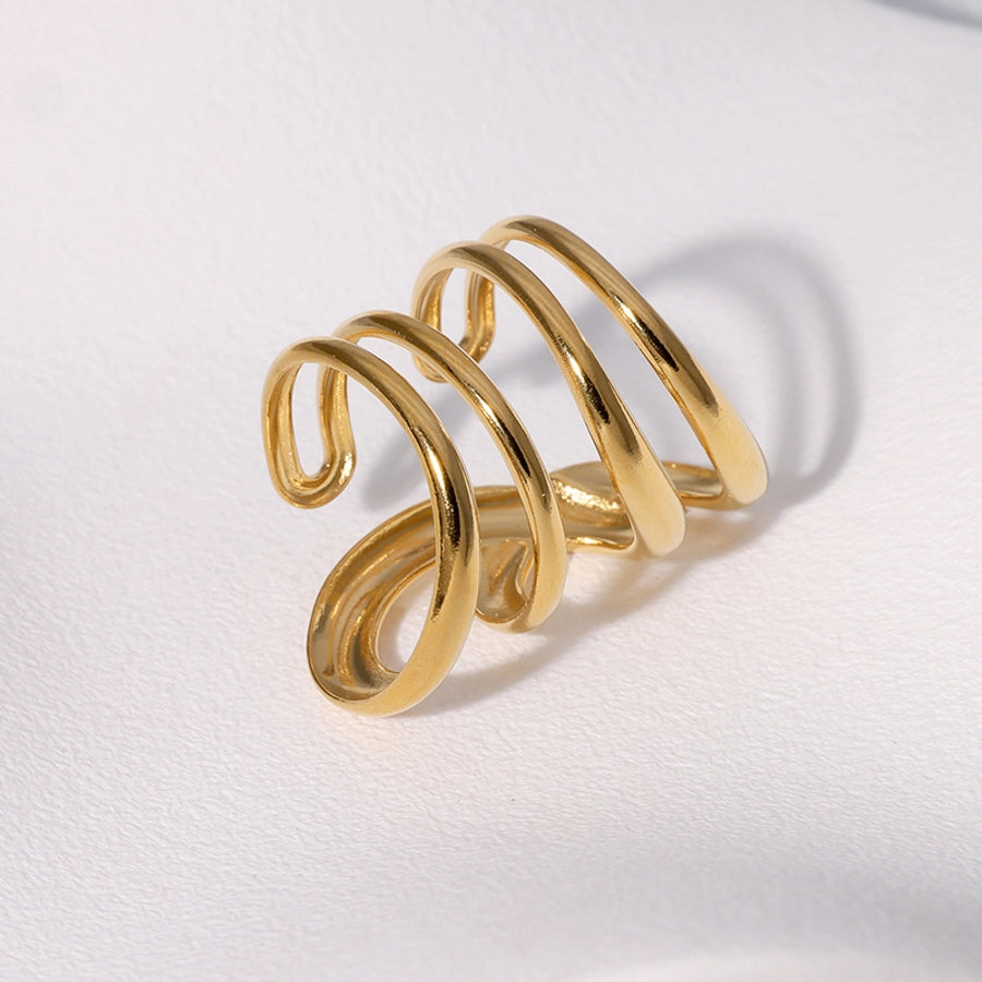 Jewelry IG Style Modern Style Simple Style Irregular 304 Stainless Steel 18K Gold Plated Open Rings