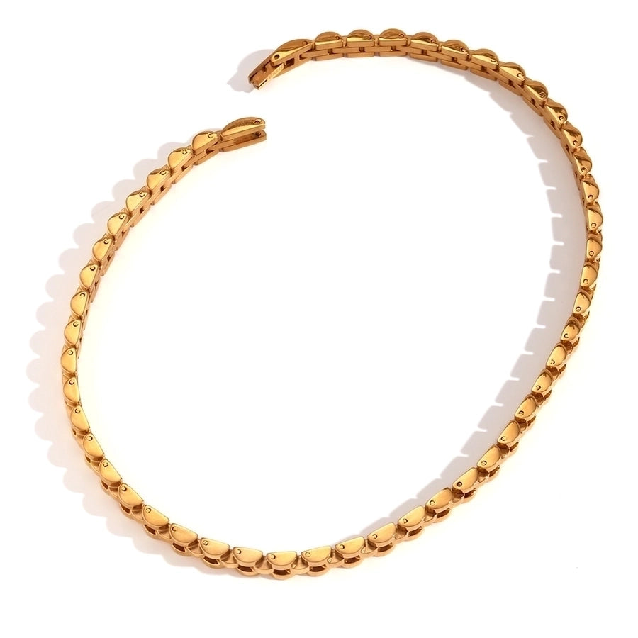 Jewelry Simple Style Classic Style Geometric 304 Stainless Steel 18K Gold Plated Plating Bracelets Necklace