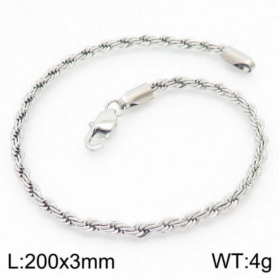 Elegant Simple Style Streetwear Twist 304 Stainless Steel 18K Gold Plated Unisex Bracelets