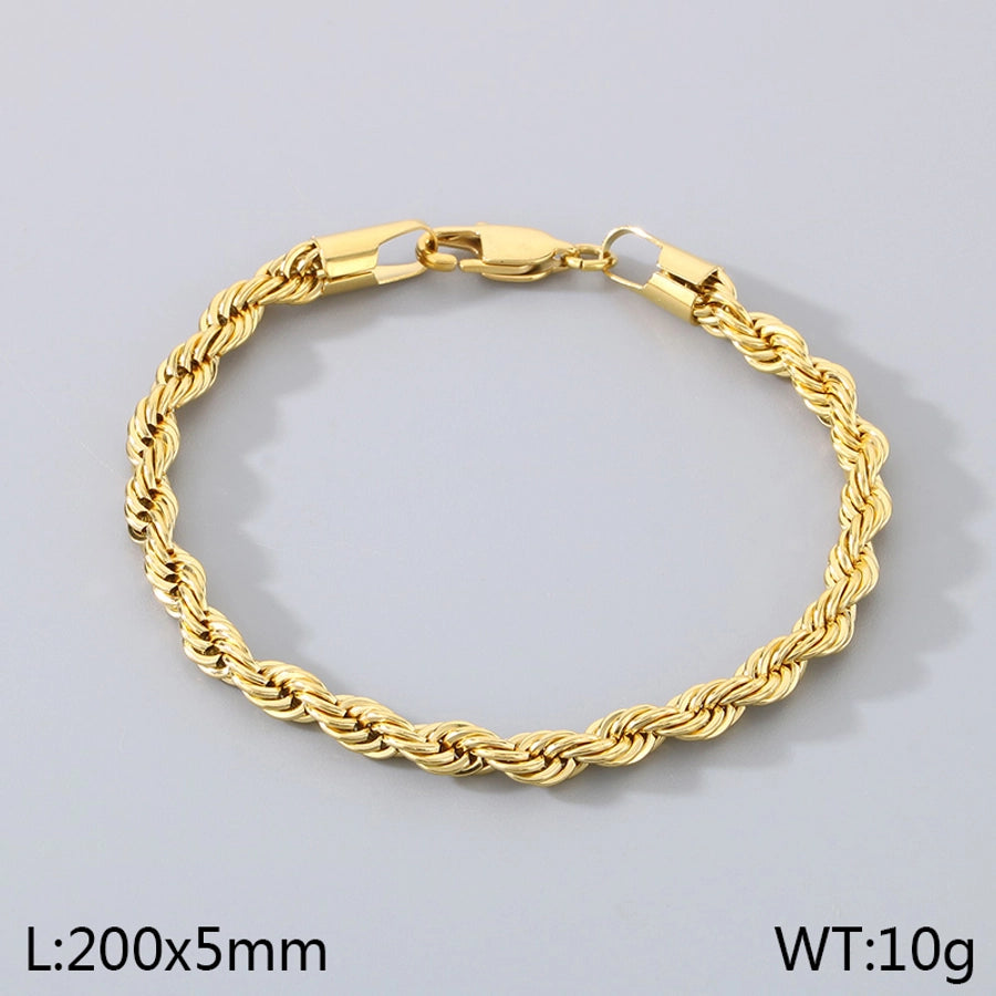 Simple Style Geometric 304 Stainless Steel 18K Gold Plated Unisex Bracelets