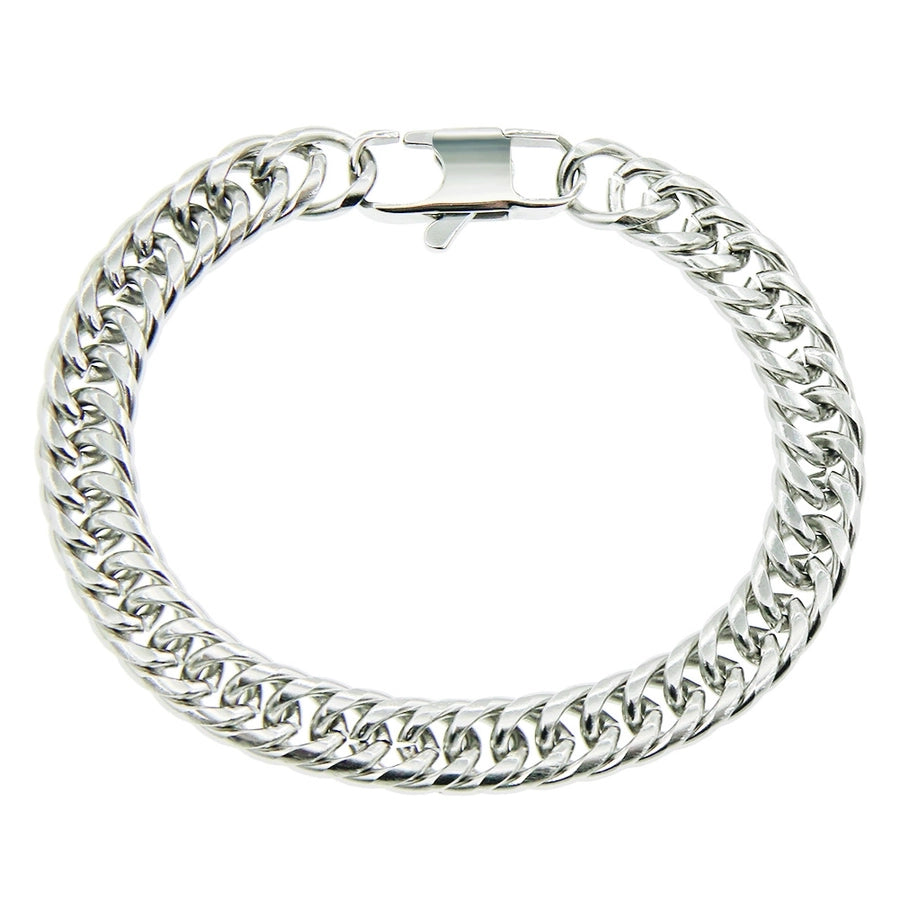 simple hollow chain glossy titanium steel trend fashion bracelet