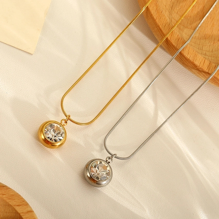 Jewelry Vintage Style Simple Style Classic Style Geometric 304 Stainless Steel Pendant Necklace