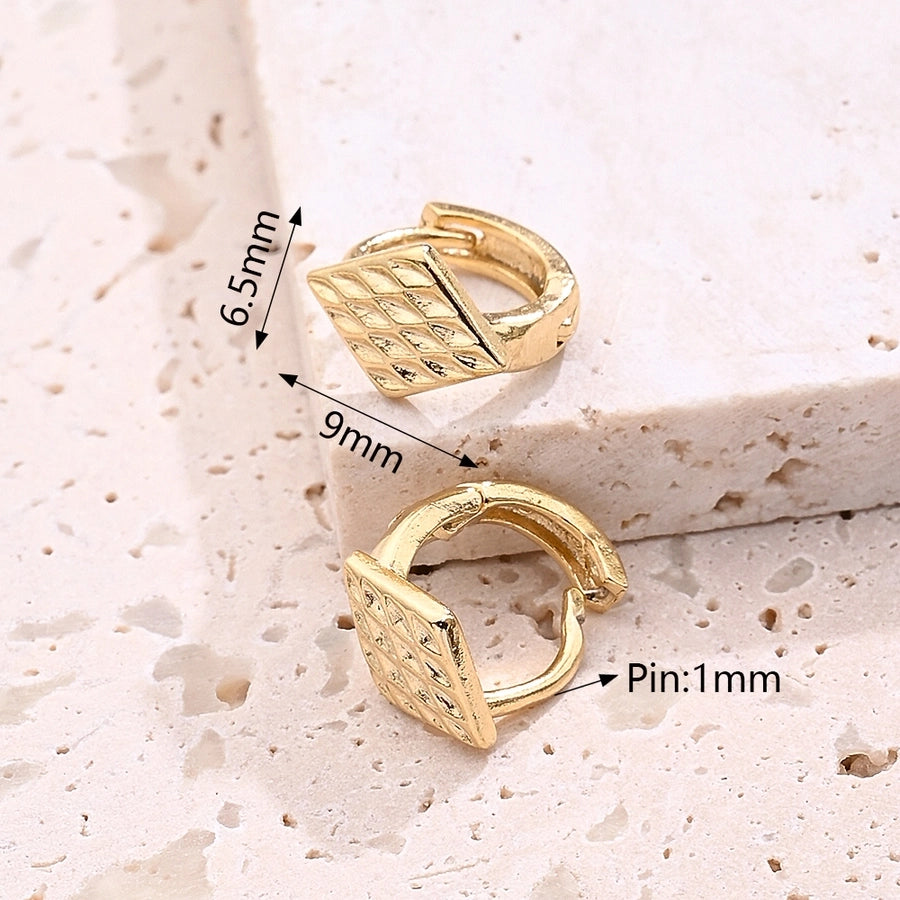 1 Pair/Package 2 Pairs/Package IG Style Modern Style Simple Style Pentagram Rhombus Shell Handmade Polishing Plating Copper 18K Gold Plated Earrings