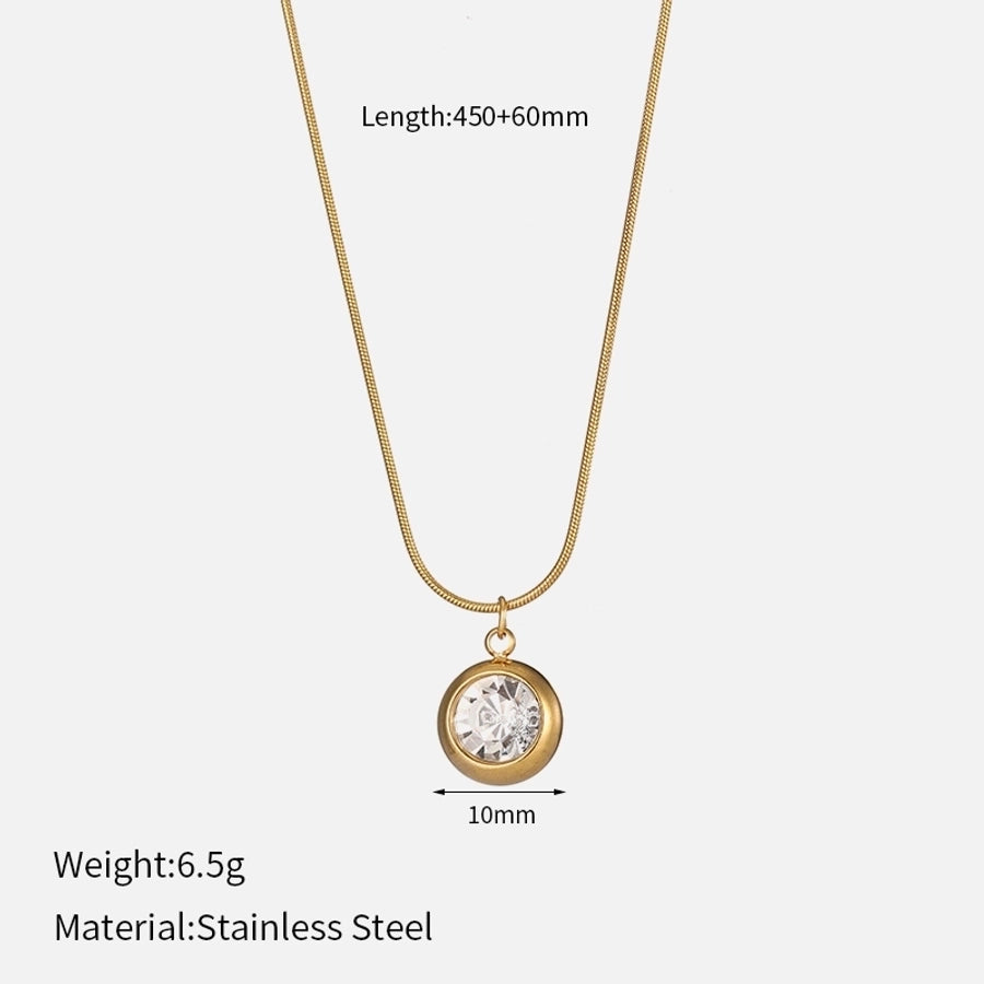 Jewelry Vintage Style Simple Style Classic Style Geometric 304 Stainless Steel Pendant Necklace