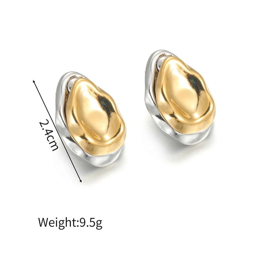 1 Piece Elegant Lady IG Style Irregular Irregular 304 Stainless Steel 18K Gold Plated Ear Studs