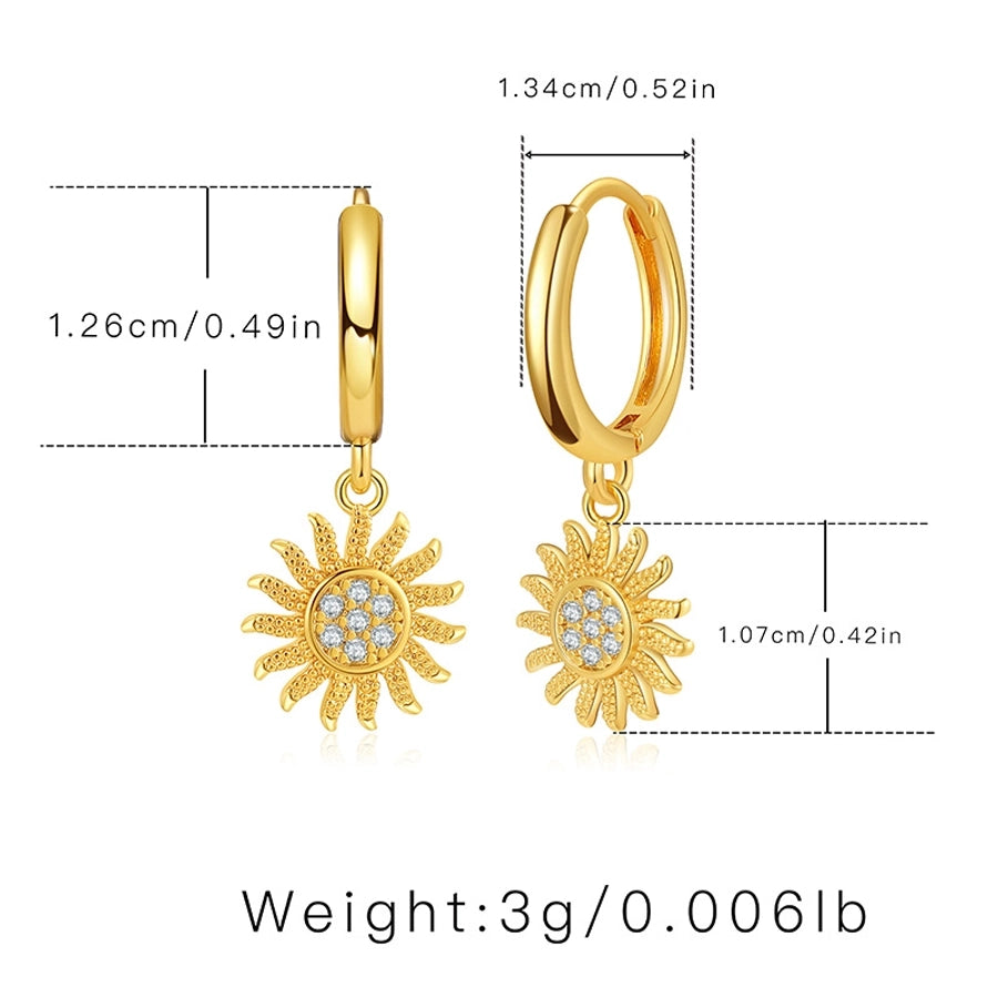 1 pair retro cross star snake plating copper drop earrings