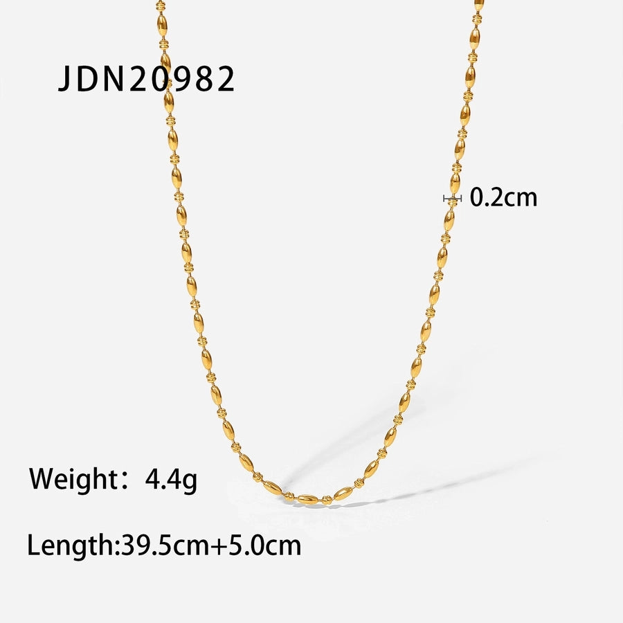 Jewelry Fashion Solid Color Stainless Steel Titanium Steel Plating Necklace