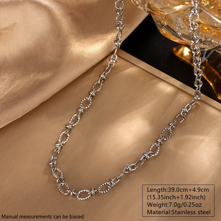 Jewelry Casual Simple Style Commute Solid Color 304 Stainless Steel 18K Gold Plated Jewelry Set