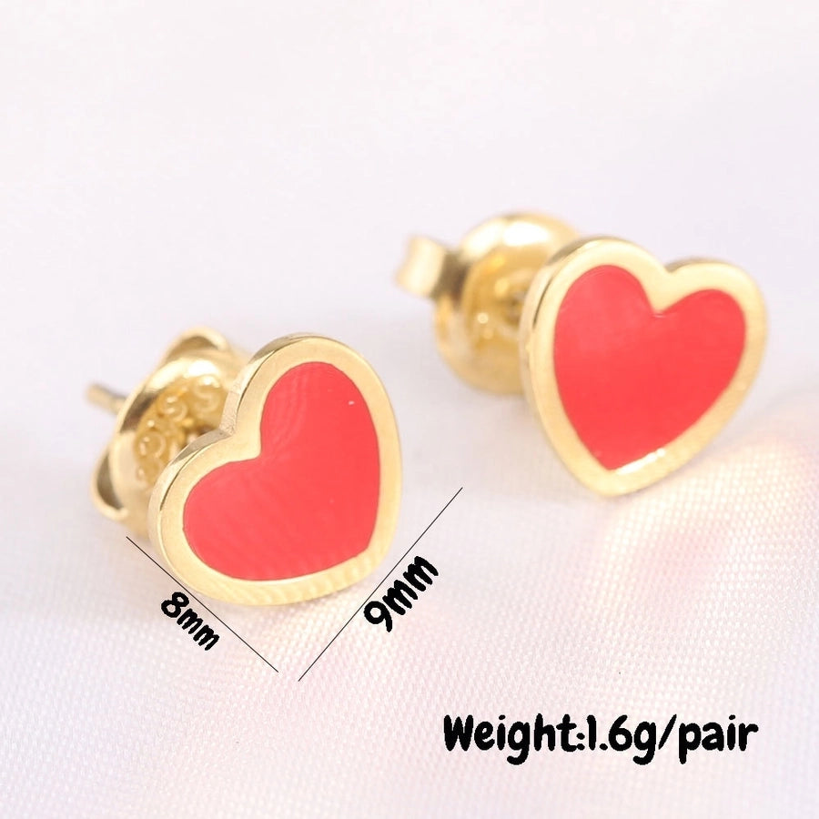 1 Pair IG Style Fruit Titanium Steel 18K Gold Plated Ear Studs