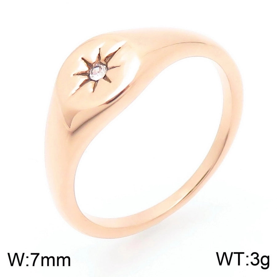 Jewelry Elegant Simple Style Streetwear Hexagram 304 Stainless Steel 18K Gold Plated Rings