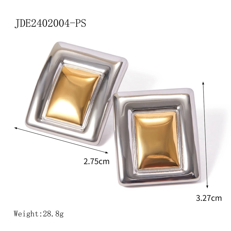 1 Pair Simple Style Classic Style Geometric 304 Stainless Steel Ear Studs