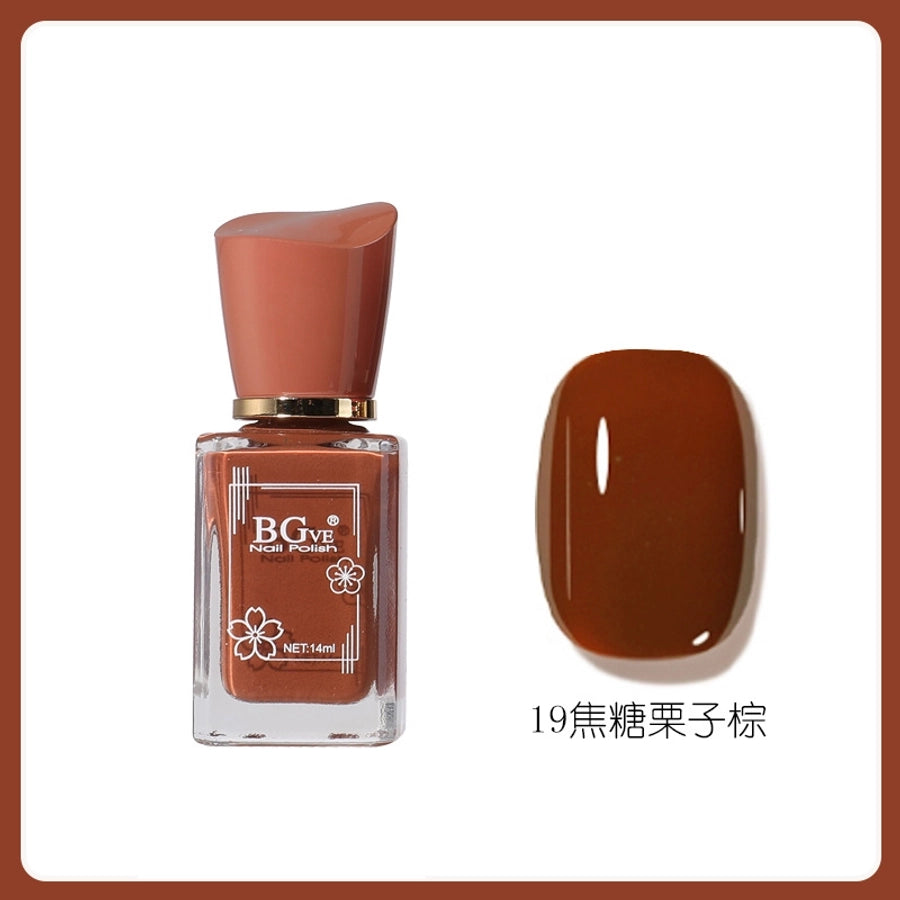 Bgve Nail Polish Long-lasting Quick-drying Transparent Nude Color Jelly Pink   Whitening Oil-based Nail Polish