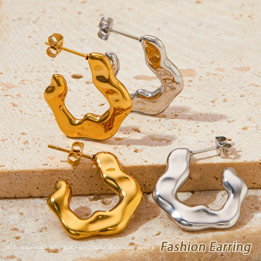 1 Pair Retro Lady Geometric Plating 304 Stainless Steel 16K Gold Plated White Gold Plated Gold Plated Earrings