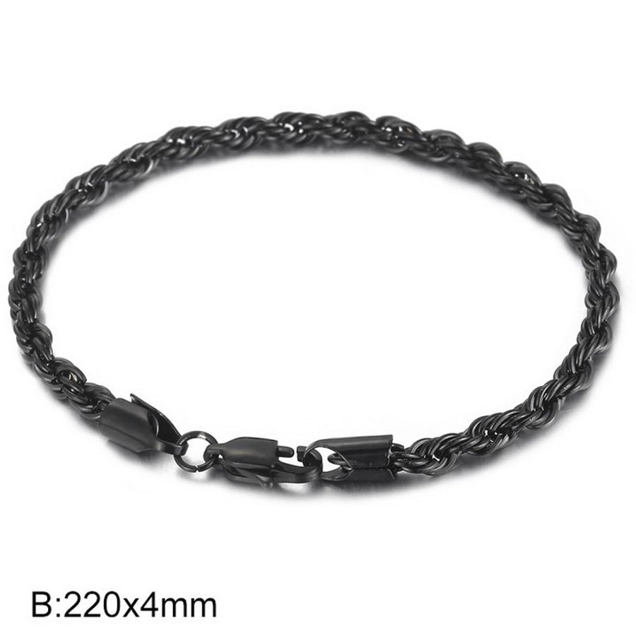 Elegant Simple Style Streetwear Twist 304 Stainless Steel 18K Gold Plated Unisex Bracelets