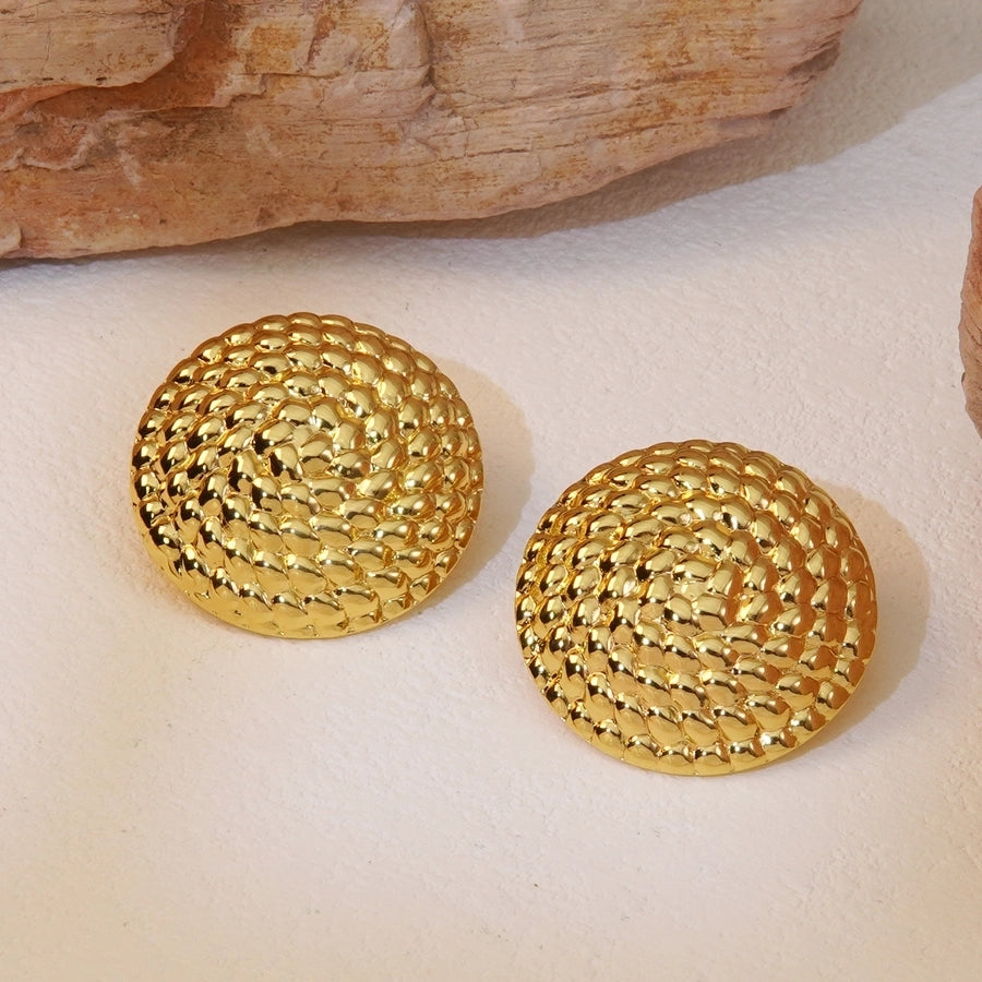 1 Pair Basic Simple Style Classic Style Geometric 304 Stainless Steel Imitation Gold  Ear Studs